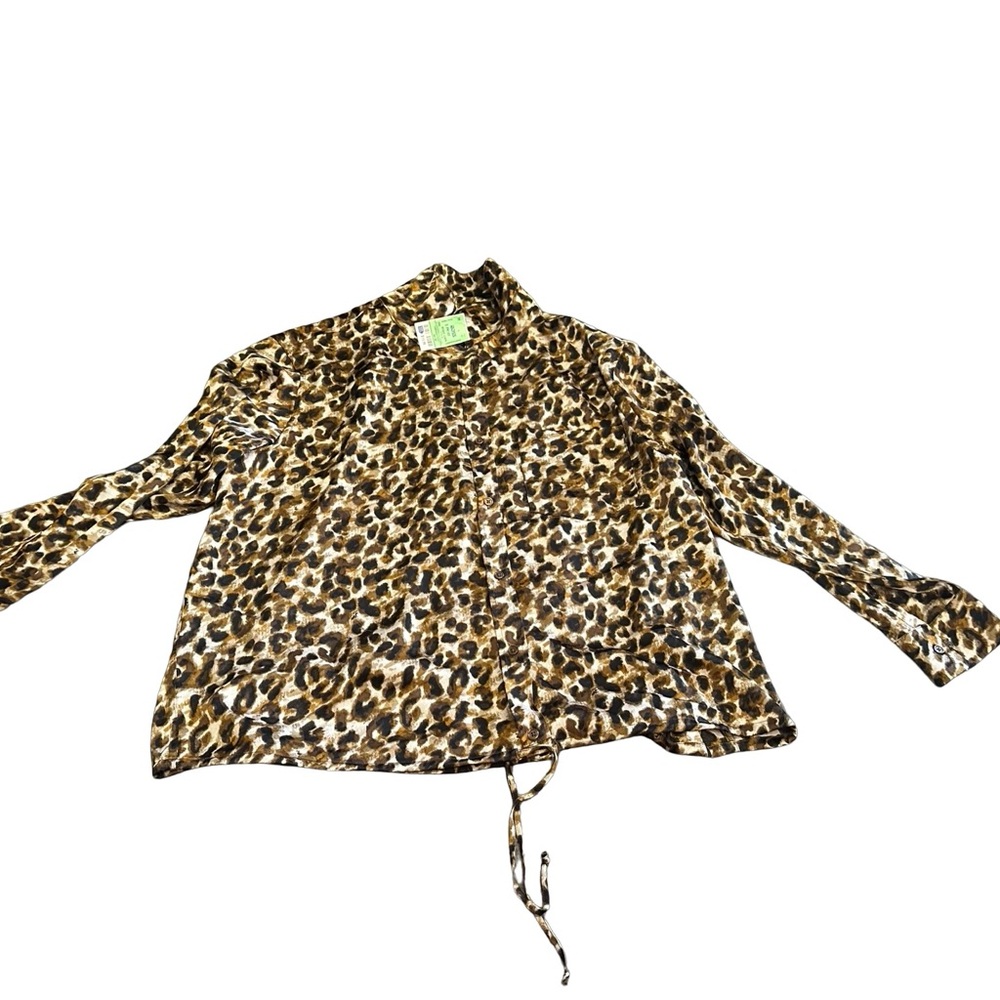 Rebecca Minkoff Brown and Black Patterned Top